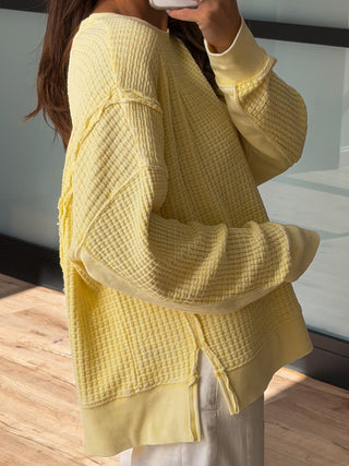Off Hours Thermal Pullover | Lemon