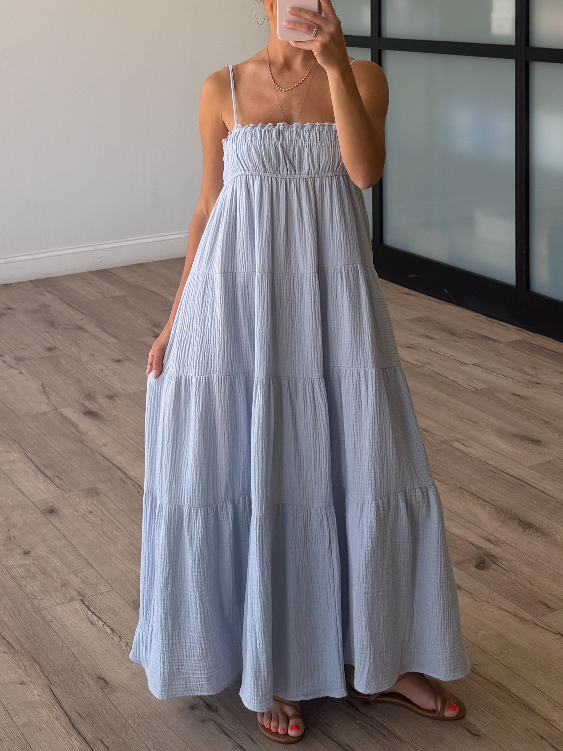 princess polly baby blue dress Carried Away Maxi Dress