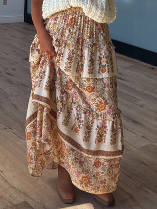 Meadowlore Tiered Skirt | Golden Harvest