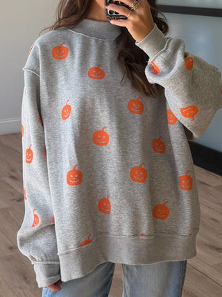 "HALLOWEEN" Reversible Mock Neck Sweatshirt