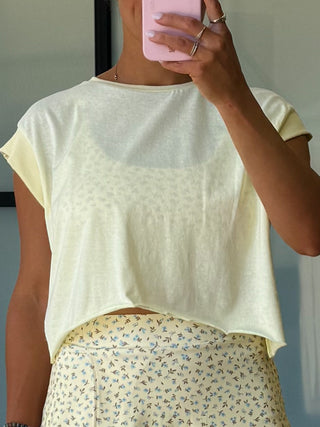 Mellow Yellow Cut-Out Tee