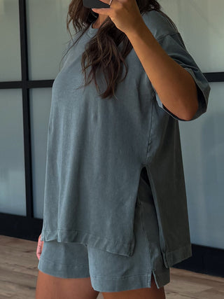 Roam Tee + Shorts Set | Eucalyptus