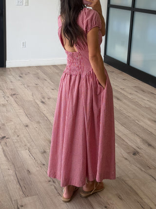 Southern Skies Gingham Dress | Cherry