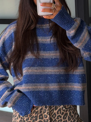 Copenhagen Stripe Sweater | Blue Slate