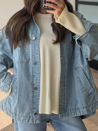 Averi Waffle Knit Top | Vanilla