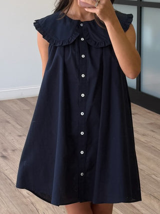 Banks Oversized Collar Dress | Navy