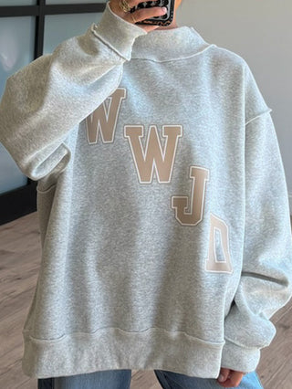 "WWJD" Mock Neck Sweatshirt