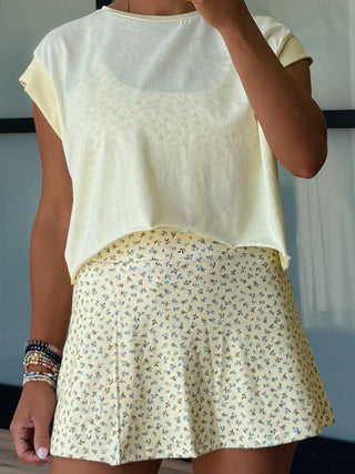 Mellow Yellow Cut-Out Tee