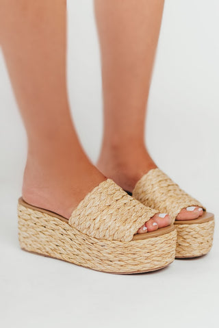 Mallorca Platform Raffia Sandals