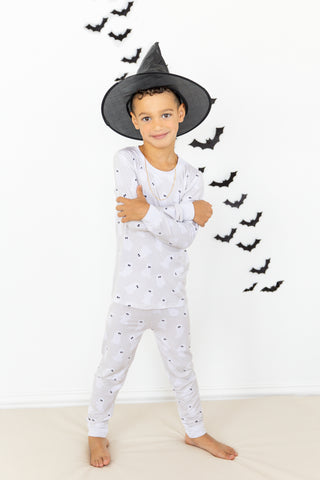 Kids Hey Boo Pajama Set | Stone | Tiny Talulah