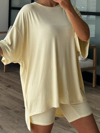 Novi Ribbed Tee + Shorts Set | Daffodil | +Plus Available