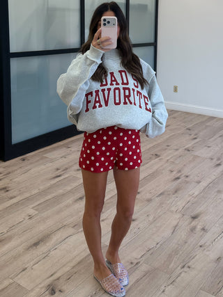"FAVORITE" Mock Neck Sweatshirt