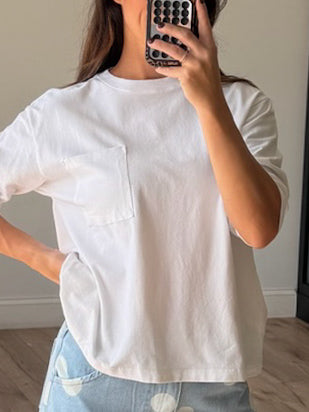 On Time Pocket Long Sleeve | White