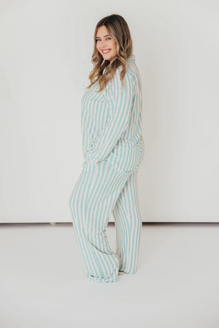 Candy Stripe Pajama Set | Blue | +Plus Available