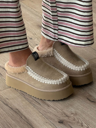 Oslo Shearling Platform Clogs