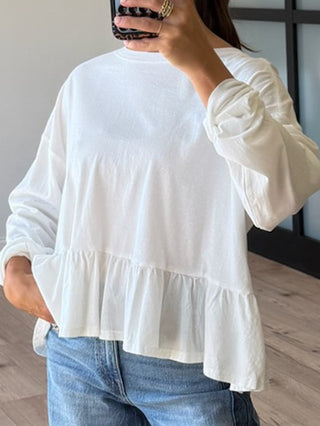 Gigi Peplum Long Sleeve Top