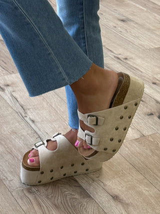 Sandstone Platform Sandals