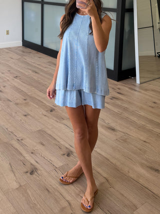 Drift Two Piece Set | Sky Blue