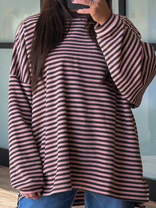 Cozy Era Knit Pullover | Chocolate Blush | RESTOCK
