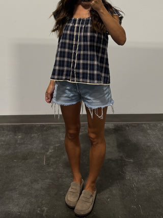 Bluebook Plaid Blouse