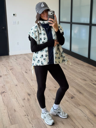 Winter Garden Contrast Sherpa Vest