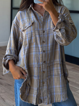 Vintage Flannel Button-Down | Sage