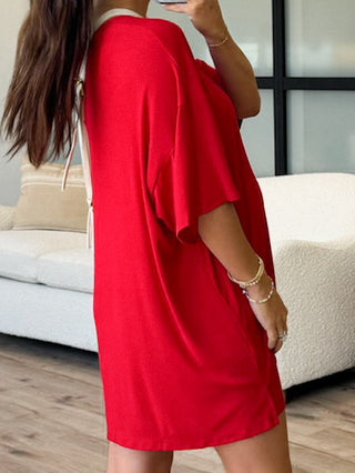 Novi Ribbed Tee + Shorts Set | Cherry | +Plus Available