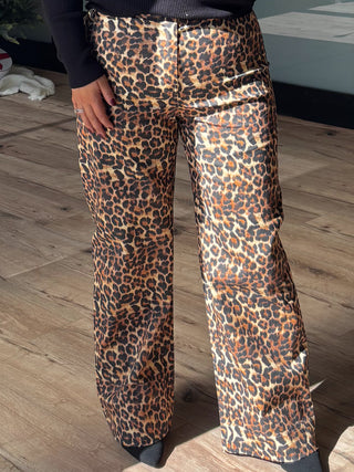 Animal Instinct Wide-Leg Pants