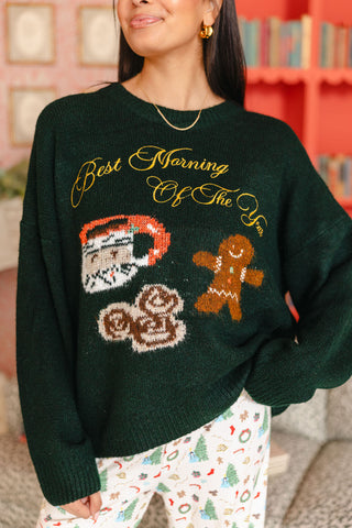 "Best Morning Of The Year" Sweater | Forest