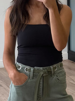 Camden Cami Tank Top | Black
