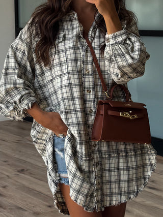Stone Cliff Plaid Tunic | Natural | +Plus Available | RESTOCK