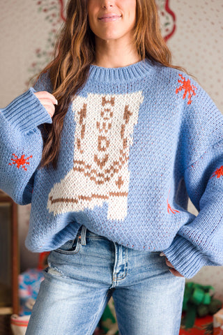 Wild West Chunky Knit Sweater | White Boot