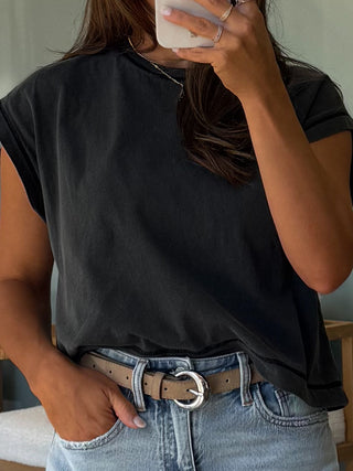 The Nest Cap Tee | Washed Black