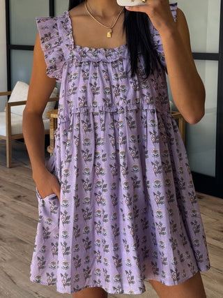 Madeline Flutter Dress | Lavender | +Plus Available