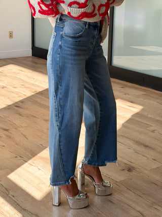 Ryder Contrast Wash Barrel Jeans | +Plus Available