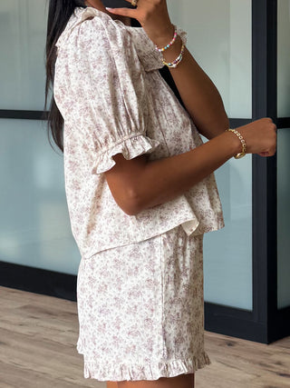 Tea Rose Collared Blouse