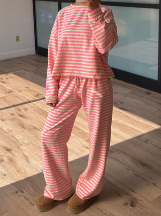 Leisure Lounge Long Sleeve Top | Bubblegum