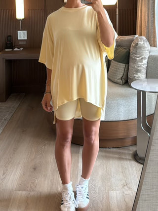 Novi Ribbed Tee + Shorts Set | Daffodil | +Plus Available