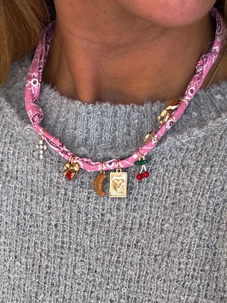Bandana Mini Charm Necklace | 3 Colors Available
