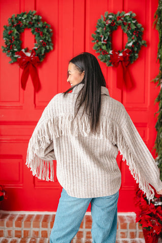 Big Sky Fringe Sweater | Natural