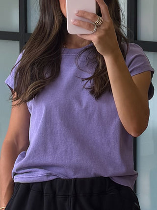 At Home Tee + Shorts Set | Dusty Lilac