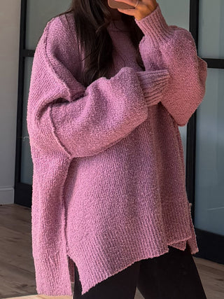 Lev Textured Sweater | Dusty Mauve | +Plus Available
