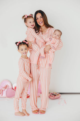 Candy Stripe Pajama Set | Pink | +Plus Available