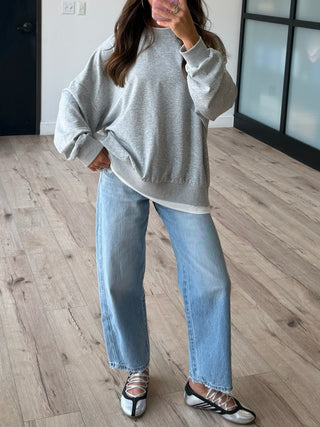 Take Two Layered Pullover | Grey | +Plus Available