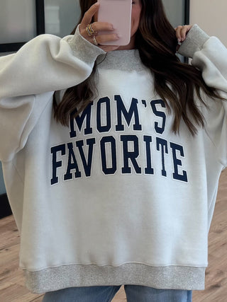 "FAVORITE" Mock Neck Sweatshirt