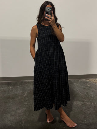Jozie Grid Midi Dress