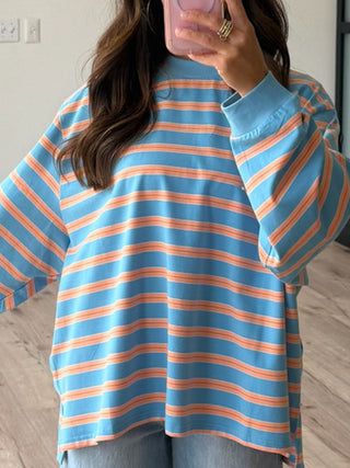 Kayda Stripe Long Sleeve | Coral Coast