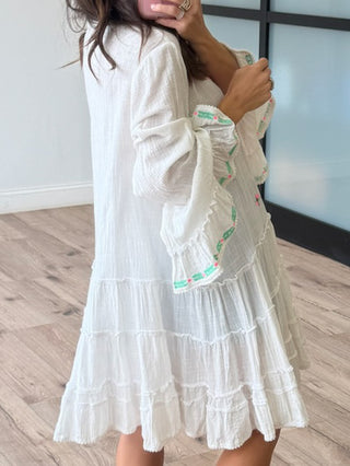 Long Time No Sea Embroidered Dress