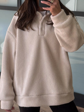Powder Puff Teddy Quarter Pullover