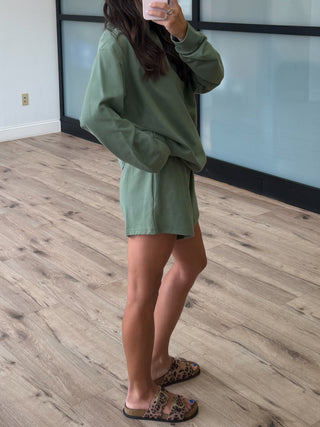 Vex Mock Neck Sweatshirt | Olive